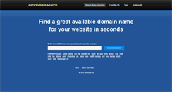 Desktop Screenshot of leandomainsearch.com